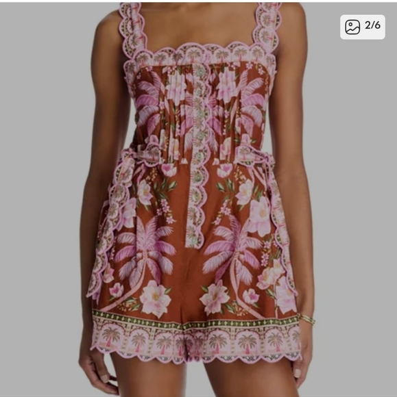 Farm Rio Palm Tree Romper - Picture 2 of 7